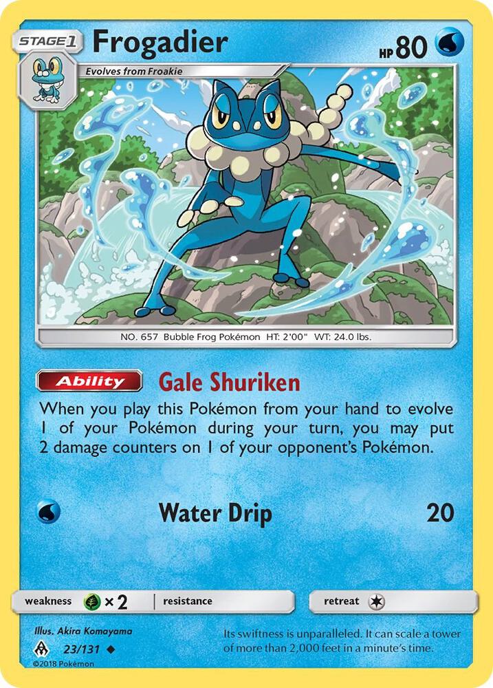 Frogadier 23/131 card from SM - Forbidden Light