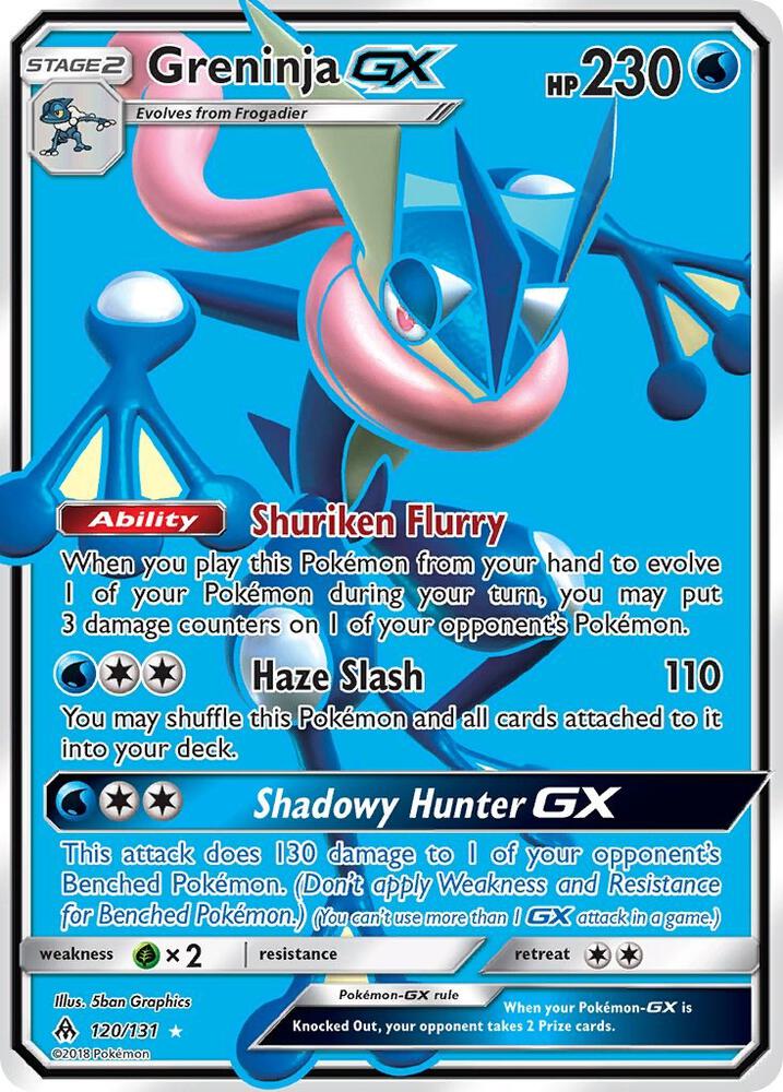 Greninja GX (Full Art) 120/131 card from SM - Forbidden Light