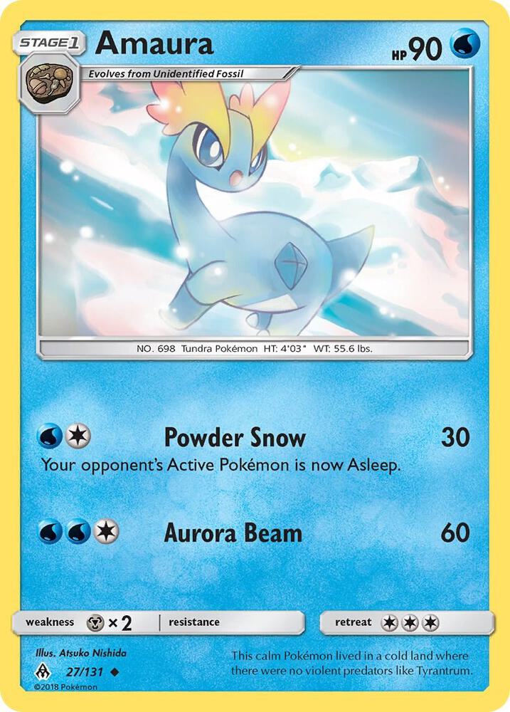Amaura 27/131 card from SM - Forbidden Light