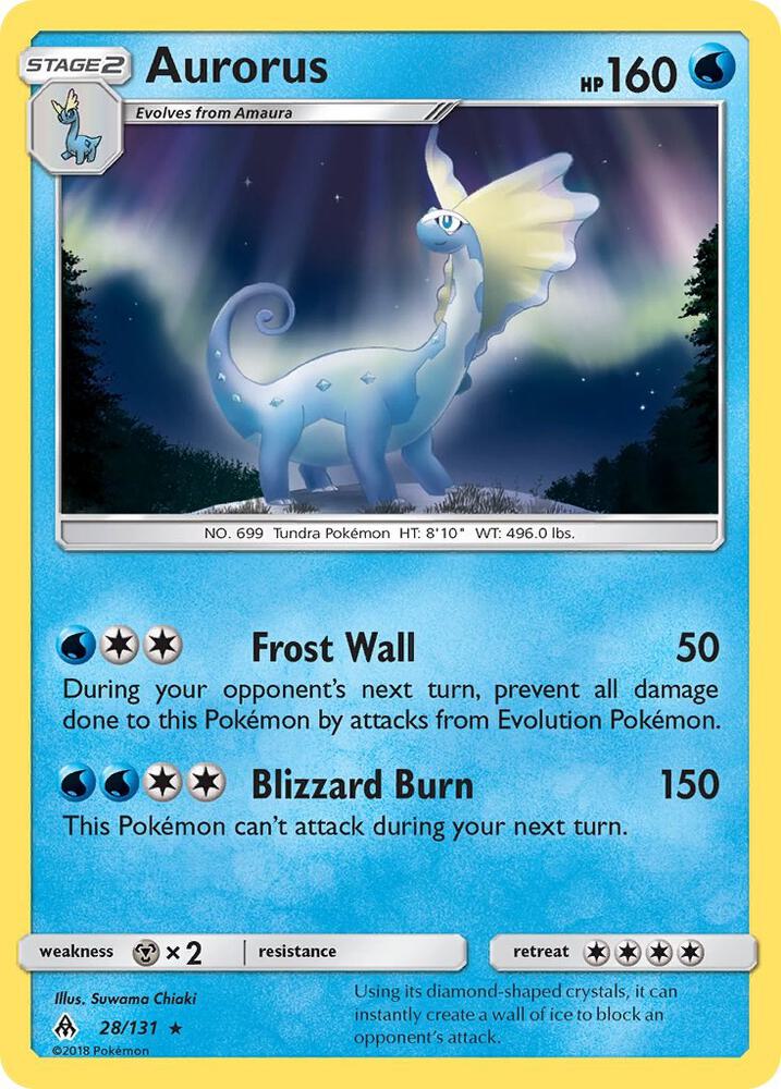 Aurorus 28/131 card from SM - Forbidden Light
