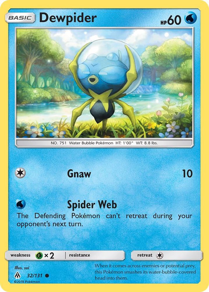 Dewpider 32/131 card from SM - Forbidden Light