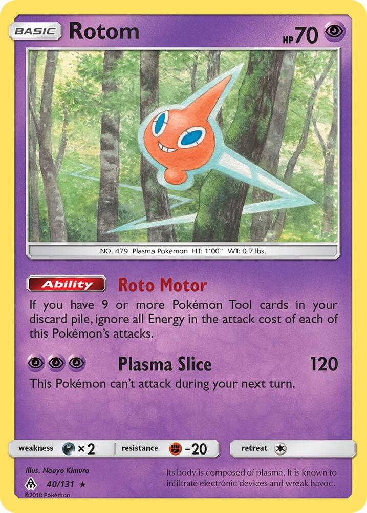 Rotom 40/131 card from SM - Forbidden Light