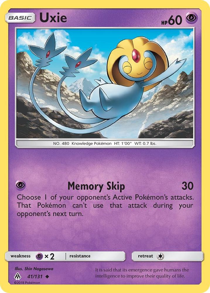 Uxie 41/131 card from SM - Forbidden Light