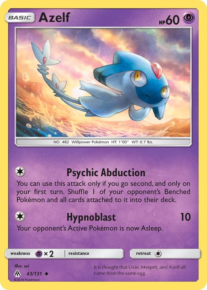Azelf 43/131 card from SM - Forbidden Light