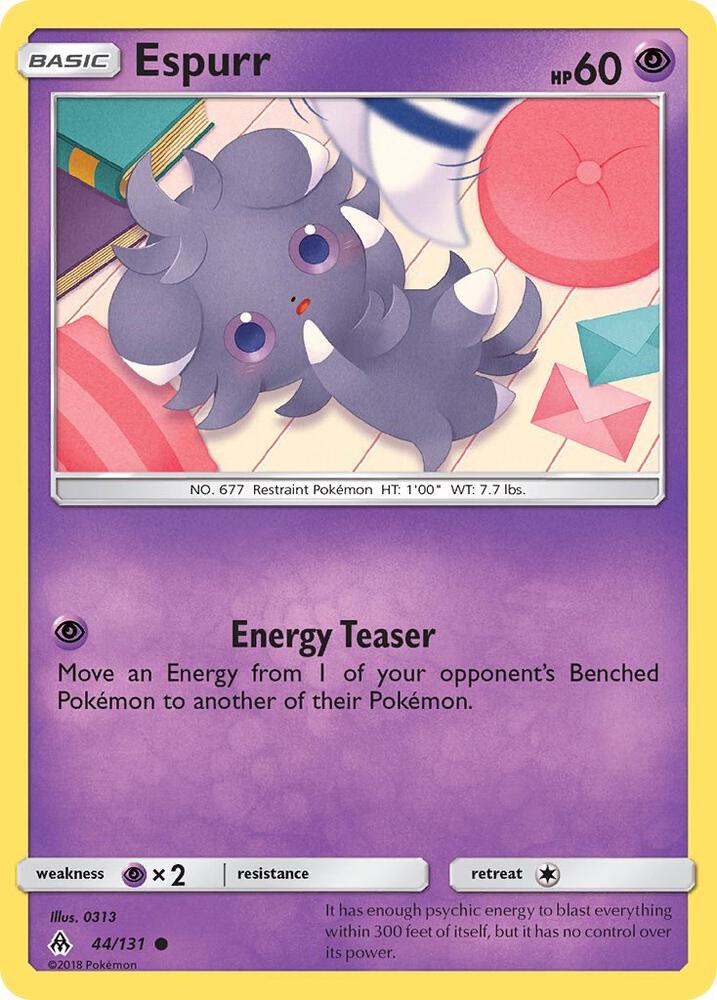 Espurr 44/131 card from SM - Forbidden Light