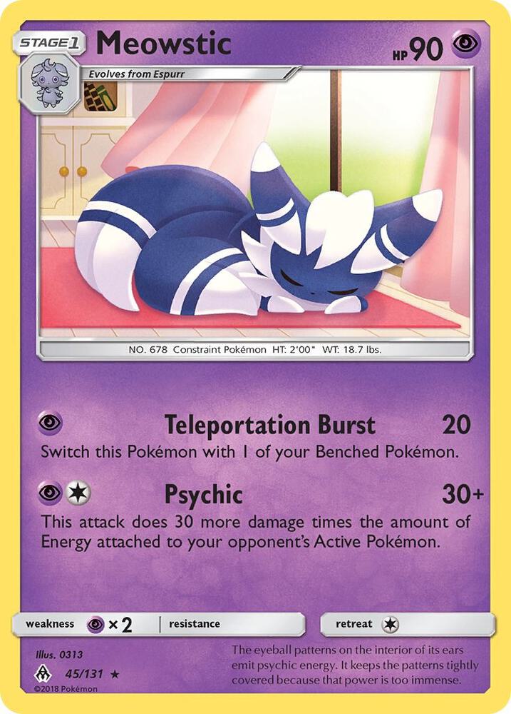 Meowstic 45/131 card from SM - Forbidden Light
