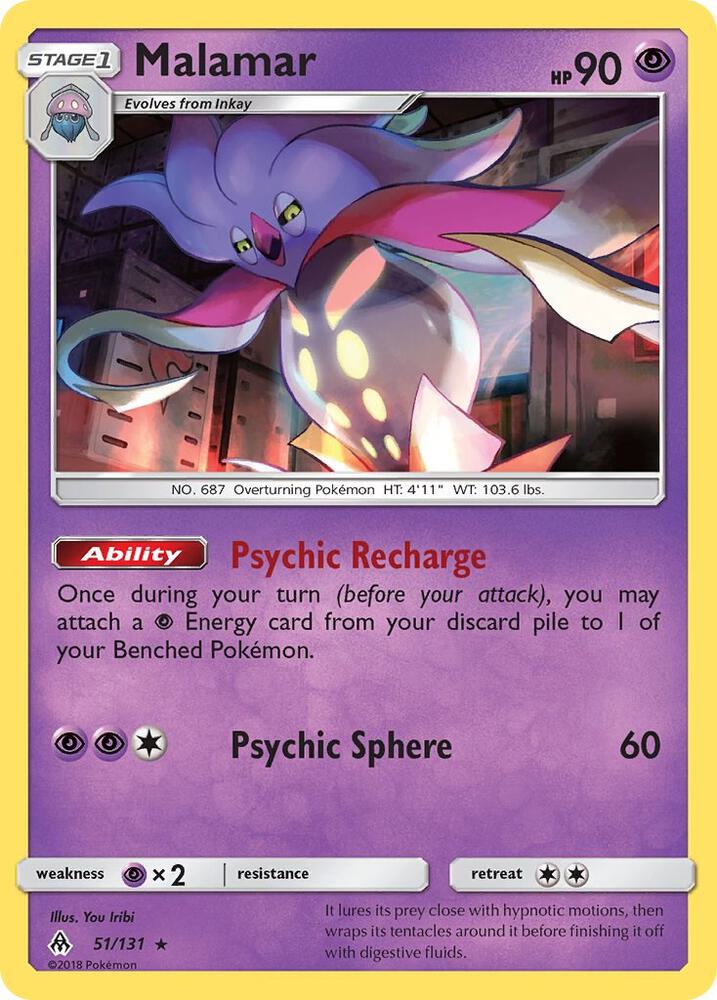 Malamar 51/131 card from SM - Forbidden Light