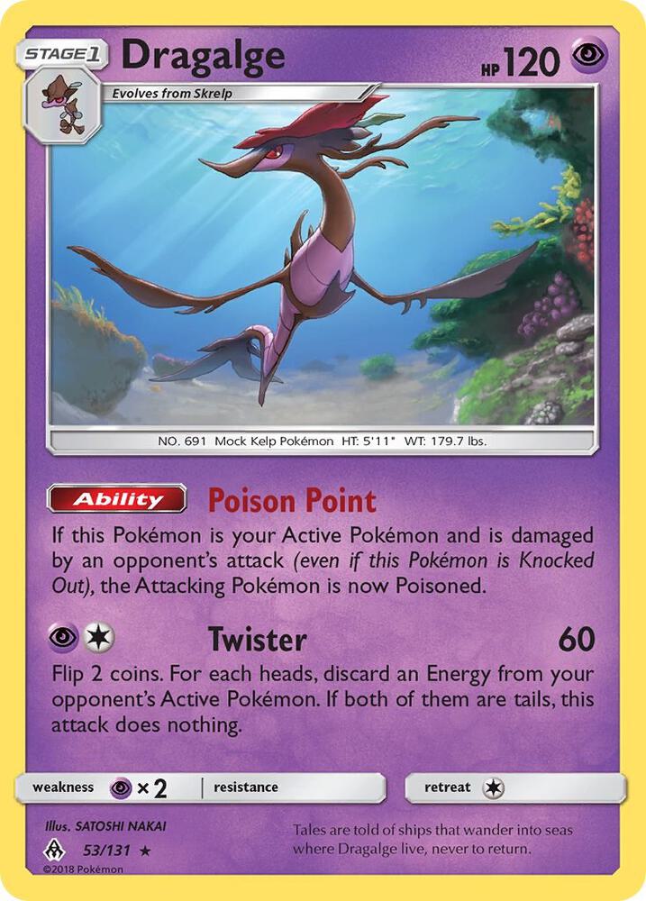 Dragalge 53/131 card from SM - Forbidden Light