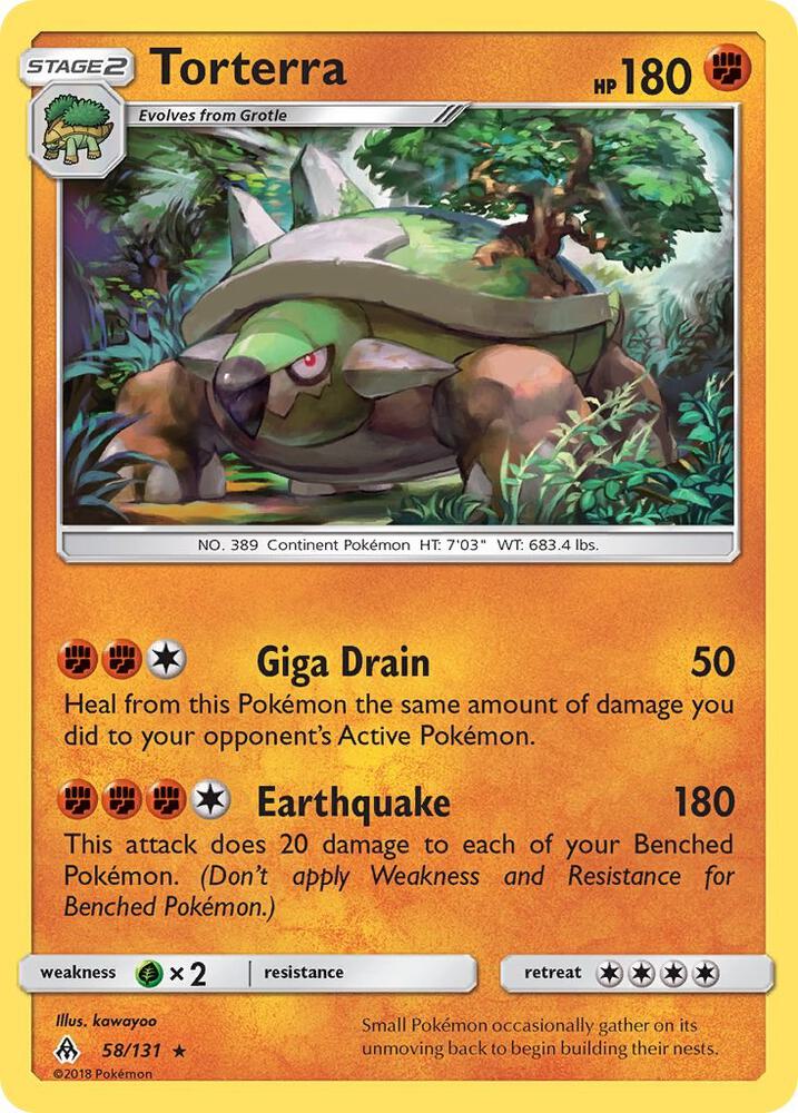 Torterra 58/131 card from SM - Forbidden Light