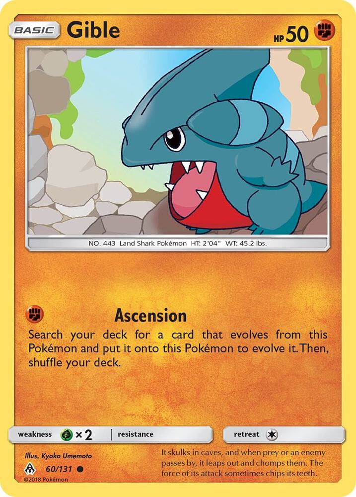 Gible 60/131 card from SM - Forbidden Light