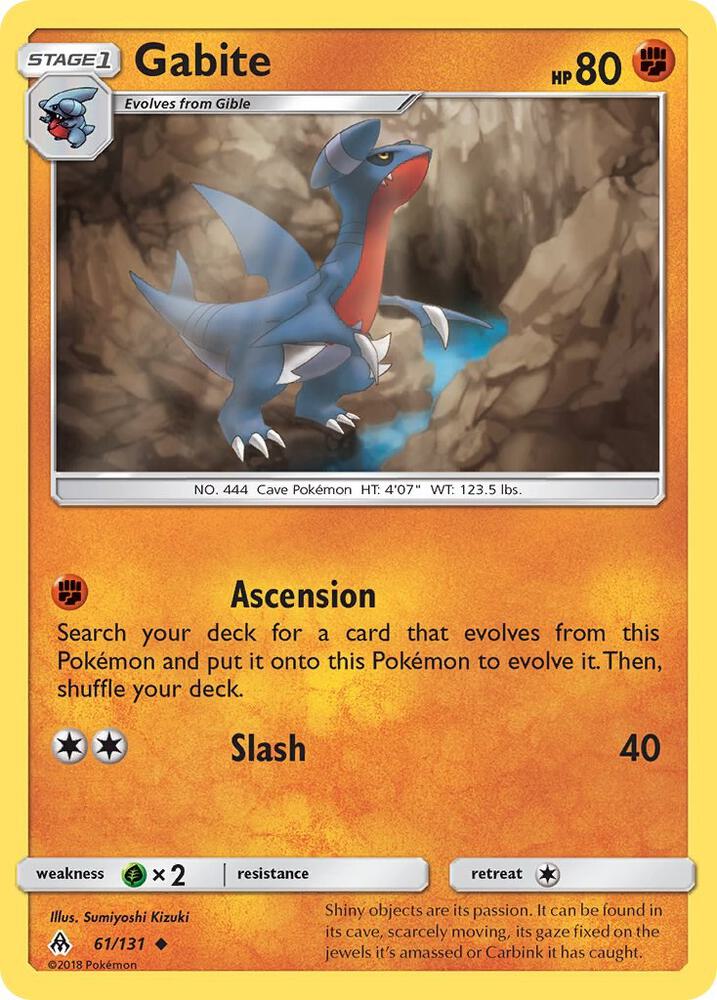 Gabite 61/131 card from SM - Forbidden Light