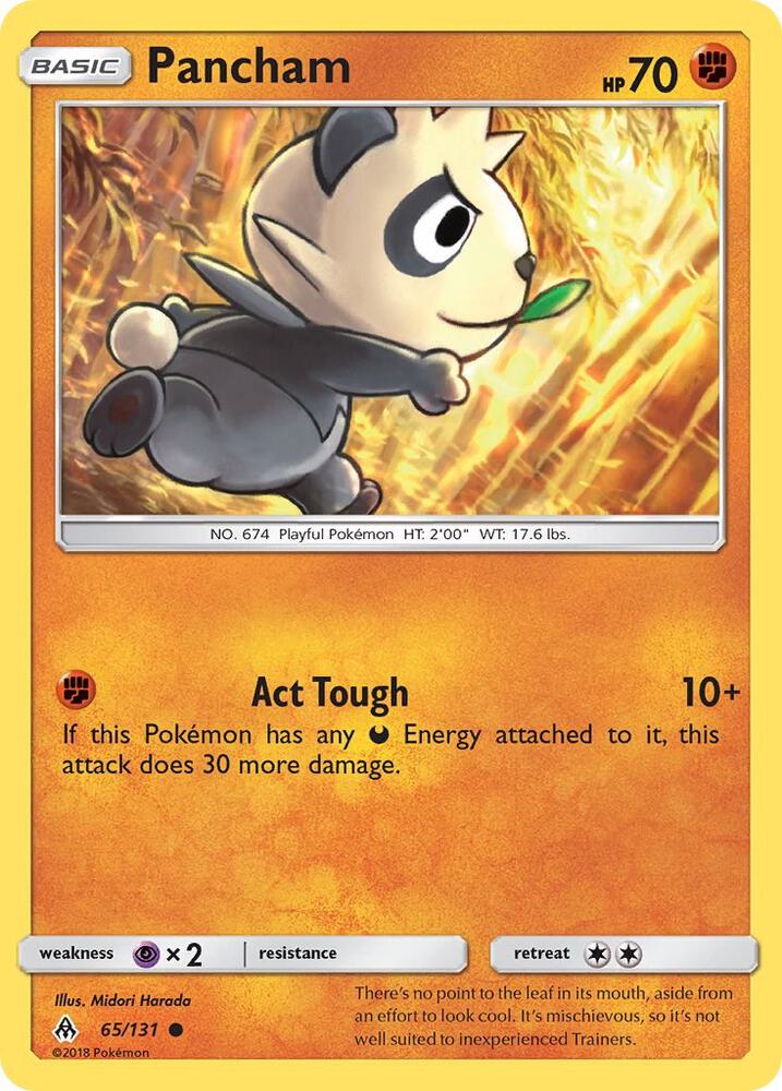 Pancham 65/131 card from SM - Forbidden Light