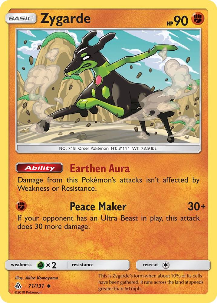 Zygarde (71) 71/131 card from SM - Forbidden Light