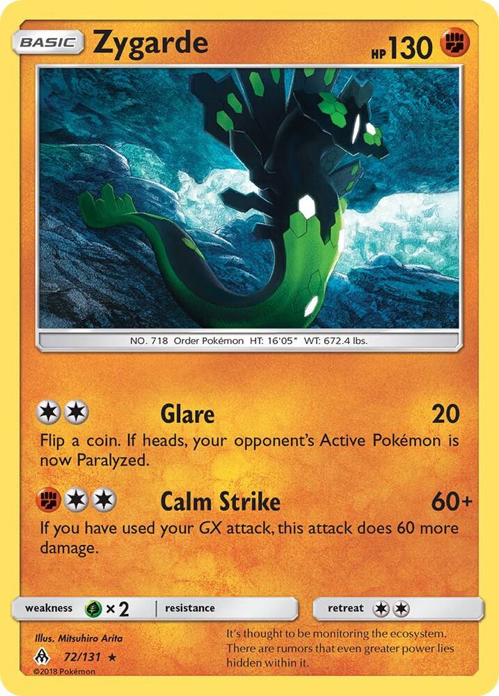 Zygarde (72) 72/131 card from SM - Forbidden Light