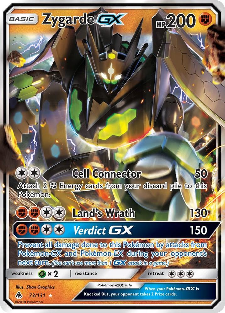 Zygarde GX 73/131 card from SM - Forbidden Light