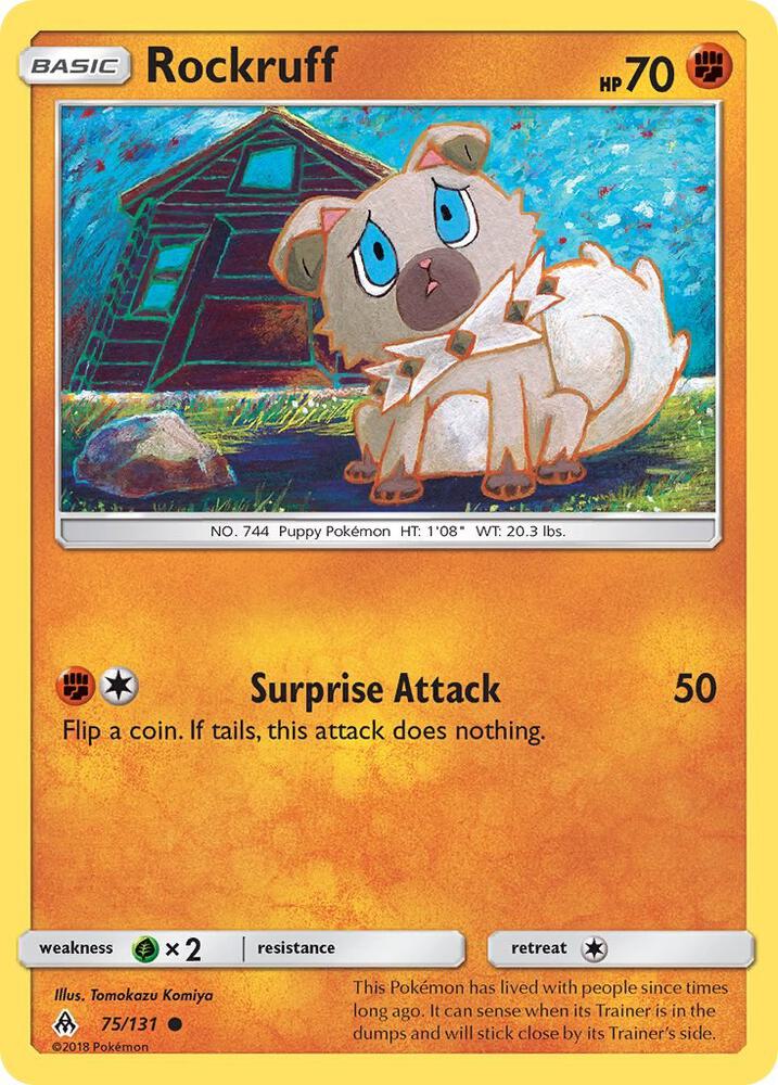 Rockruff 75/131 card from SM - Forbidden Light