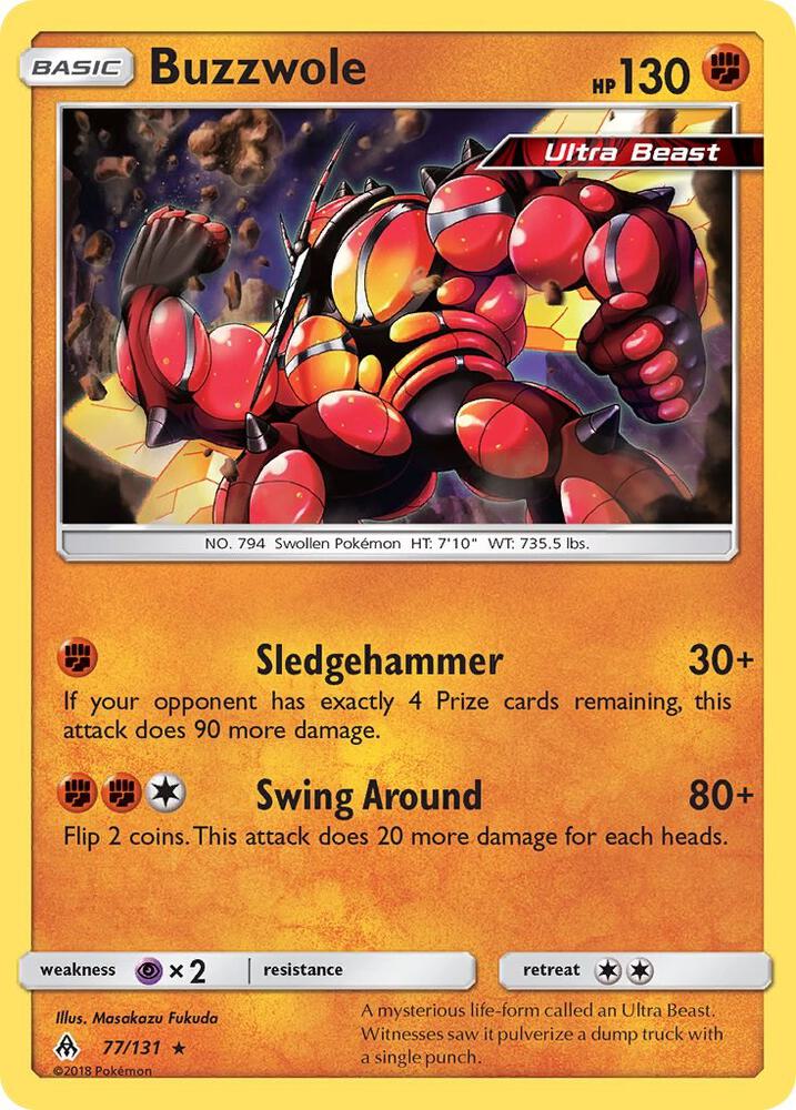 Buzzwole 77/131 card from SM - Forbidden Light
