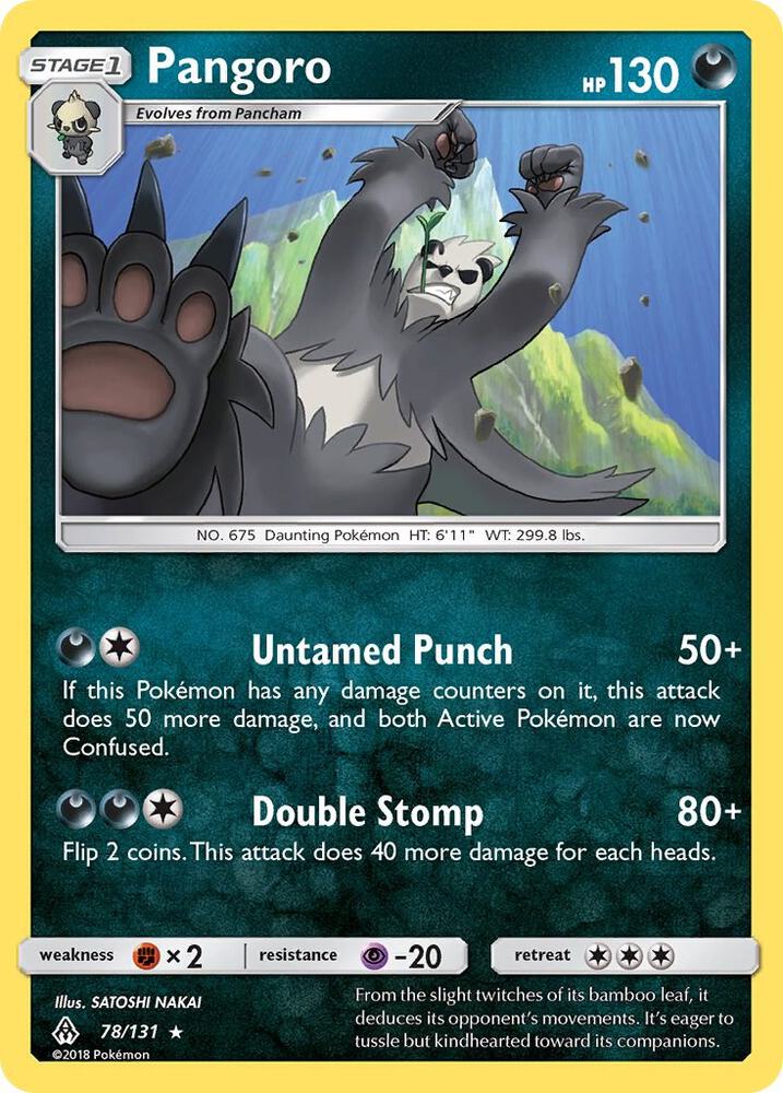 Pangoro 78/131 card from SM - Forbidden Light