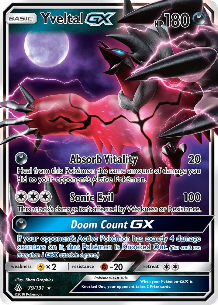 Yveltal GX 79/131 card from SM - Forbidden Light