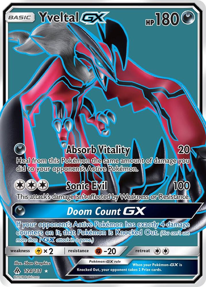 Yveltal GX (Full Art) 124/131 card from SM - Forbidden Light