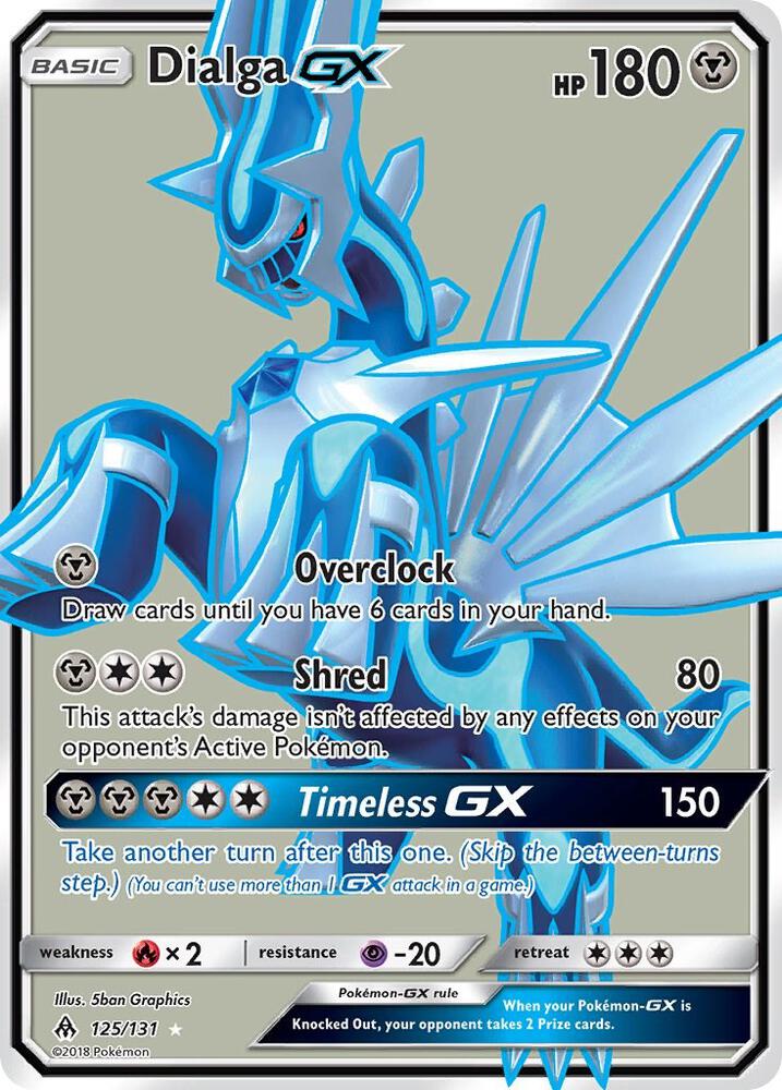 Dialga GX (Full Art) 125/131 card from SM - Forbidden Light