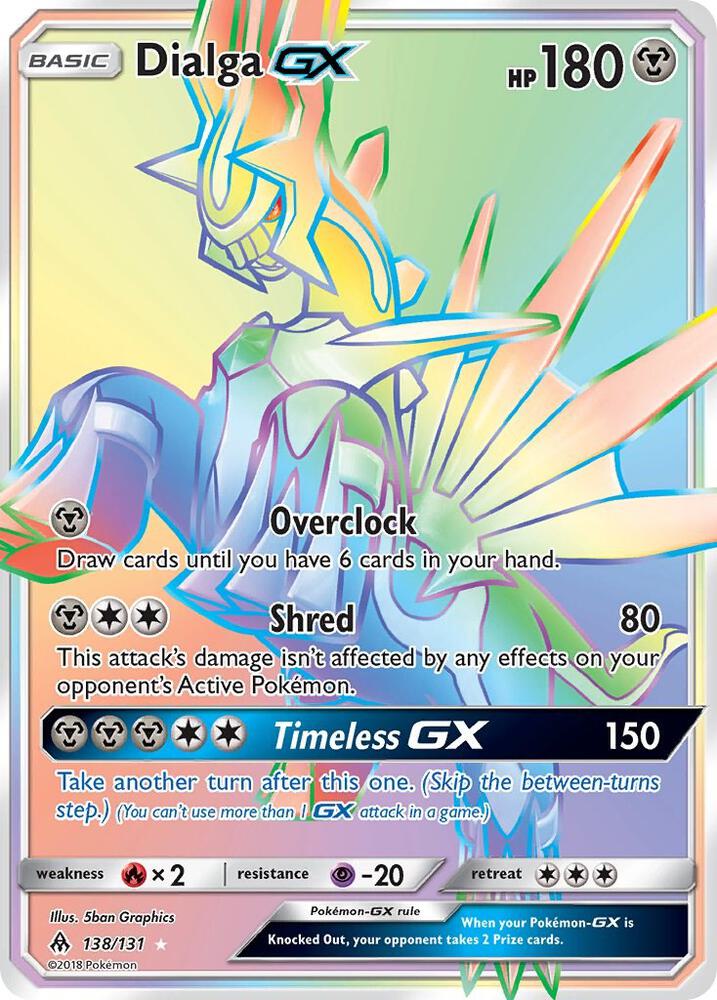Dialga GX (Secret) 138/131 card from SM - Forbidden Light