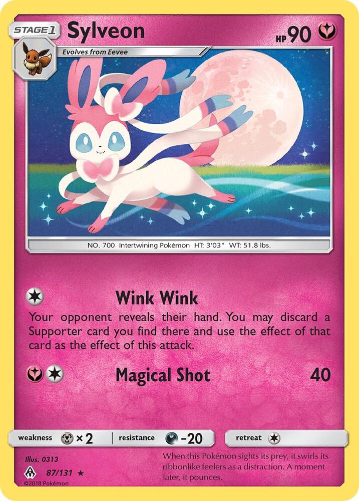Sylveon 87/131 card from SM - Forbidden Light