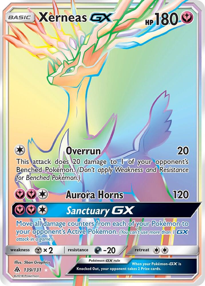 Xerneas GX (Secret) 139/131 card from SM - Forbidden Light