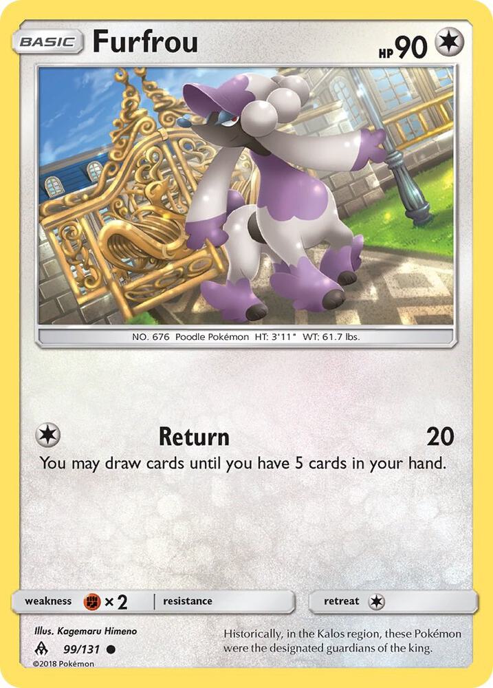 Furfrou 99/131 card from SM - Forbidden Light