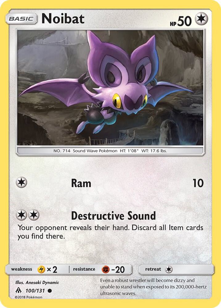 Noibat 100/131 card from SM - Forbidden Light