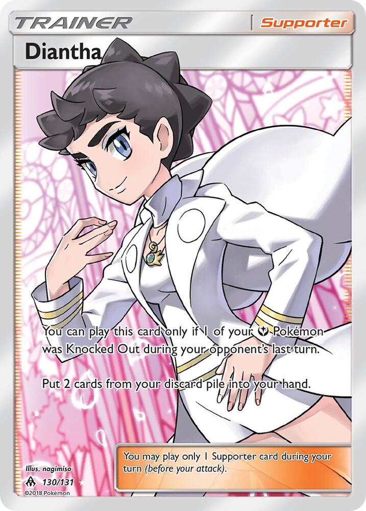 Diantha (Full Art) 130/131 card from SM - Forbidden Light