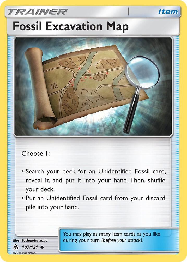 Fossil Excavation Map 107/131 card from SM - Forbidden Light