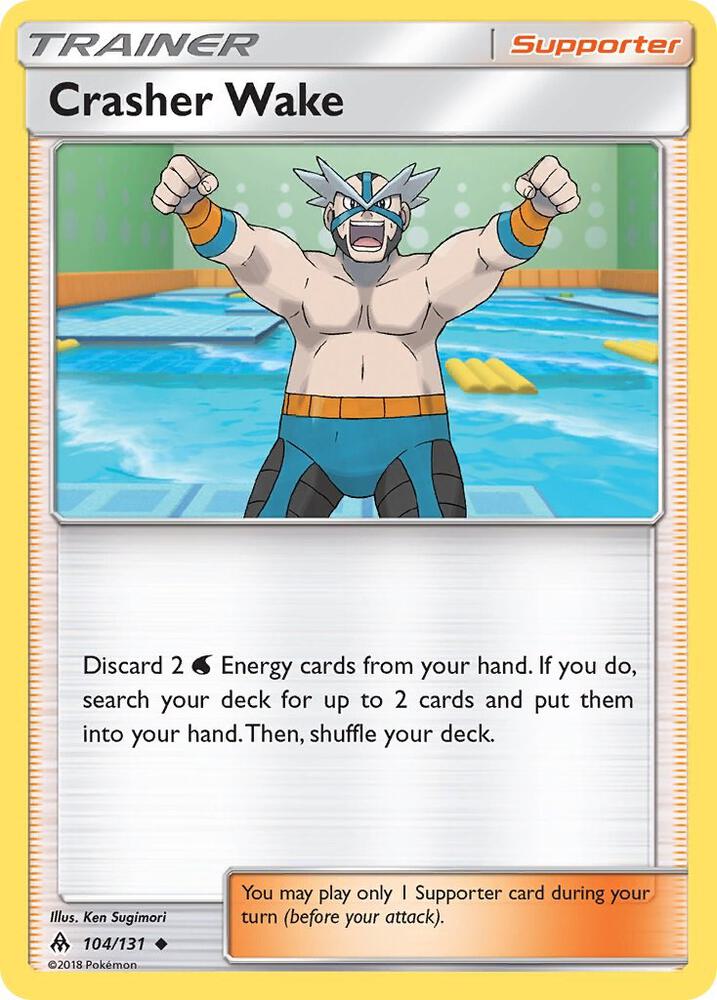 Crasher Wake 104/131 card from SM - Forbidden Light