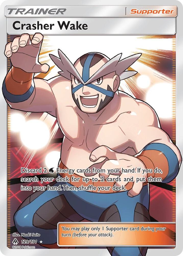 Crasher Wake (Full Art) 129/131 card from SM - Forbidden Light