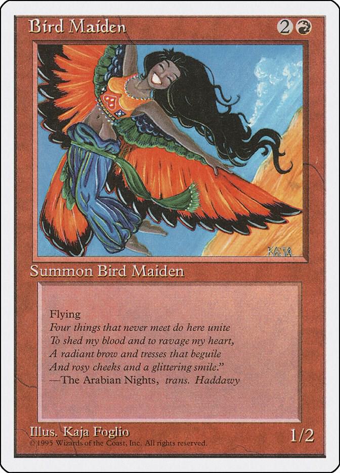 Bird Maiden 195 card from Fourth Edition