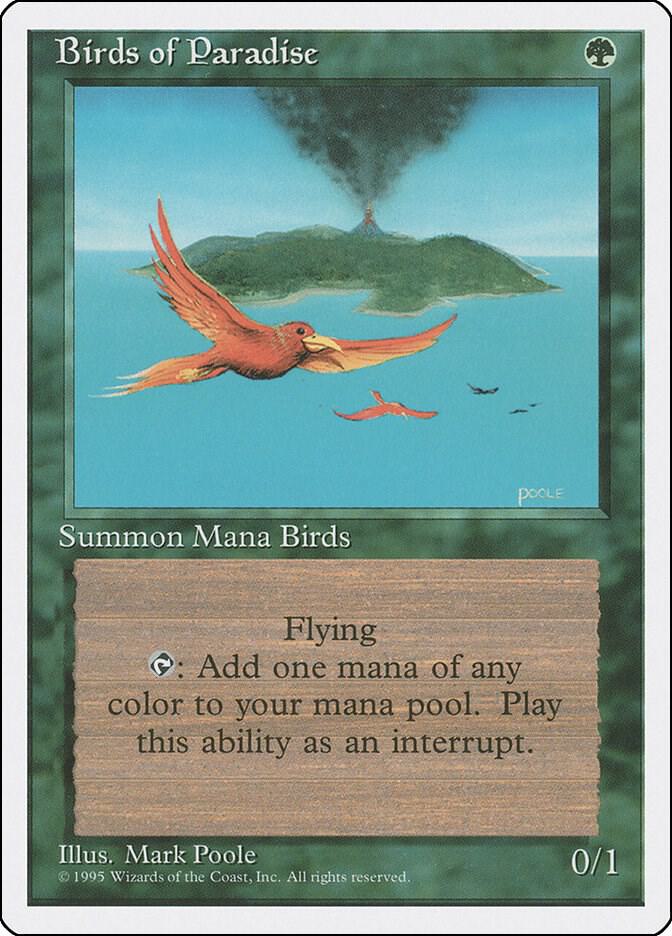 Birds of Paradise 118 card from Fourth Edition