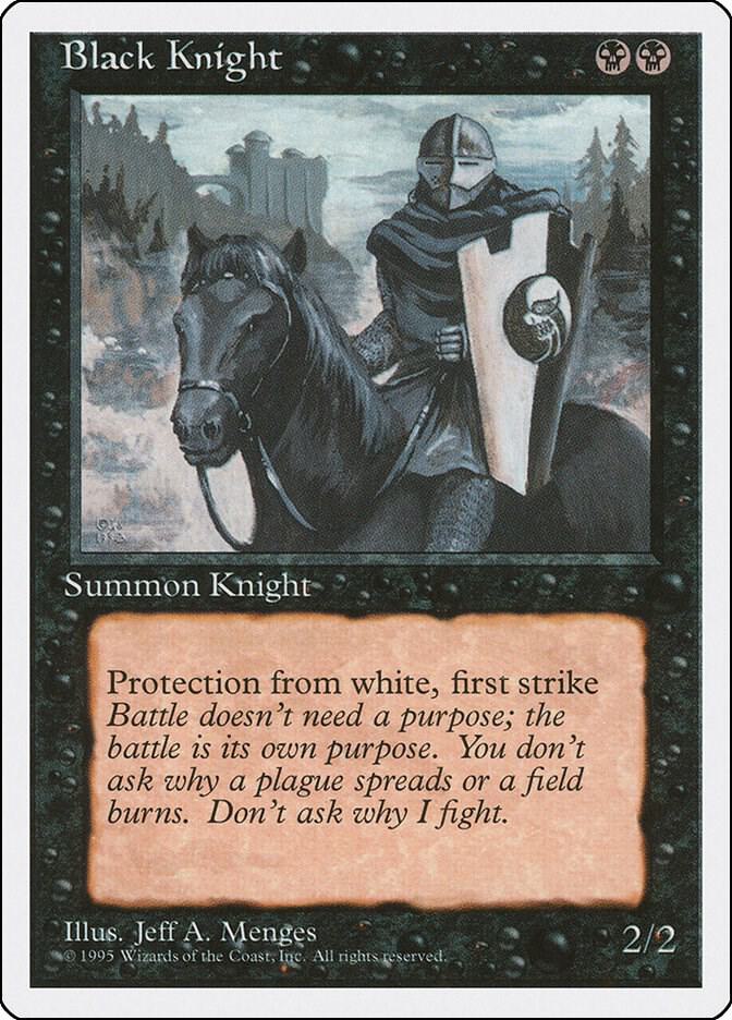 Black Knight card from Fourth Edition