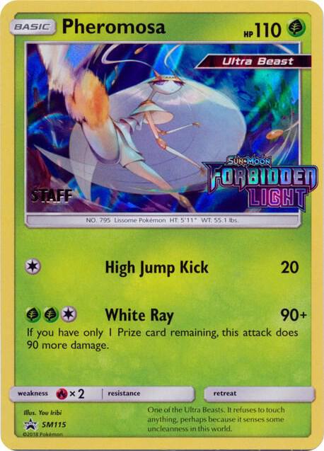 Pheromosa (Prerelease) [Staff] SM115 card from SM Promos