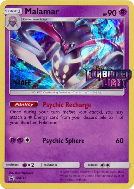 Malamar (Prerelease) [Staff] SM117 card from SM Promos