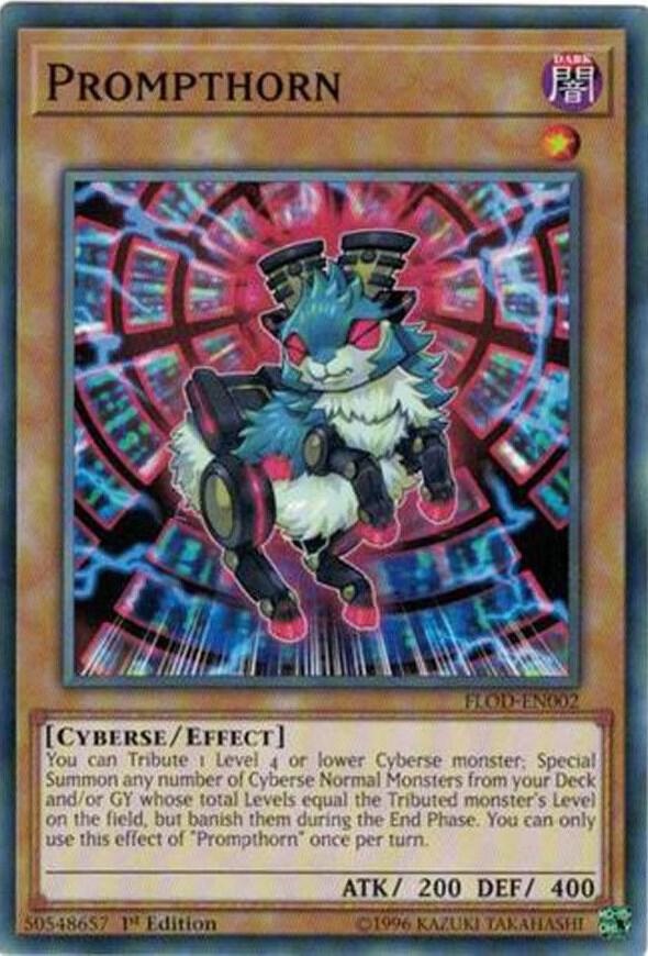 Prompthorn FLOD-EN002 card from Flames of Destruction