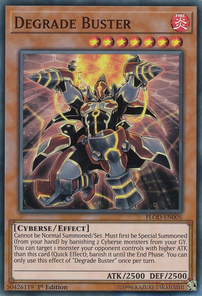 Degrade Buster FLOD-EN005 card from Flames of Destruction
