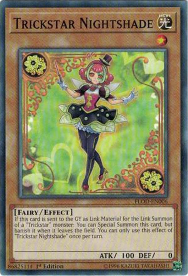 Trickstar Nightshade FLOD-EN006 card from Flames of Destruction