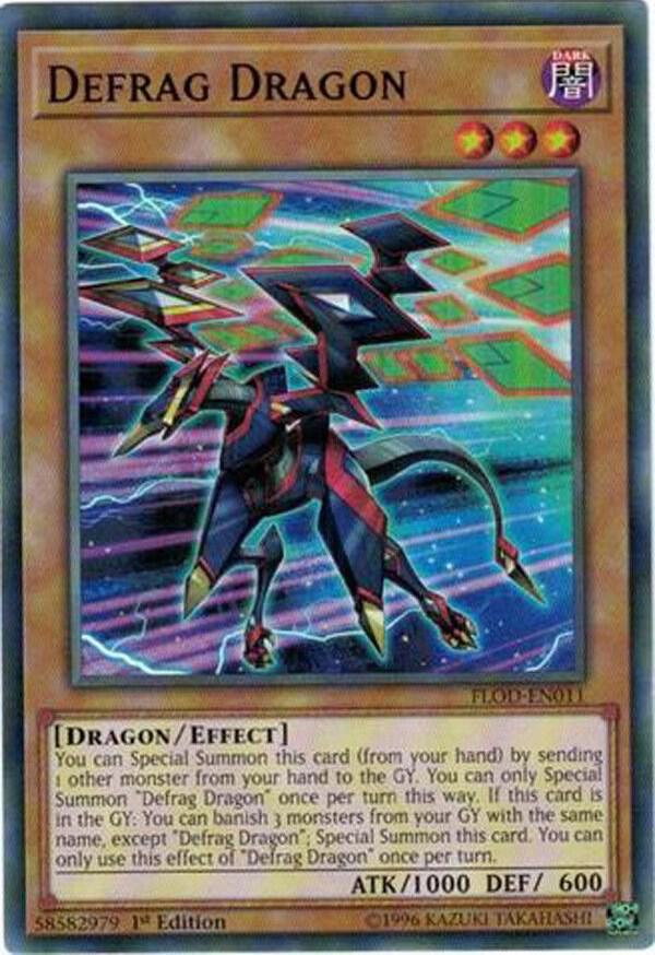 Defrag Dragon FLOD-EN011 card from Flames of Destruction