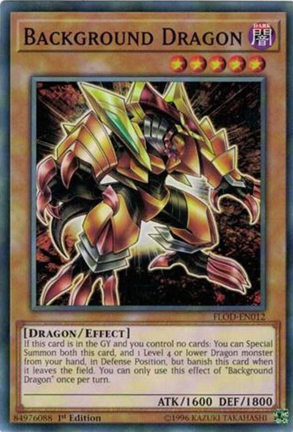 Background Dragon FLOD-EN012 card from Flames of Destruction