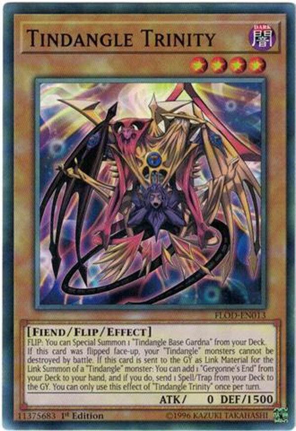Tindangle Trinity FLOD-EN013 card from Flames of Destruction