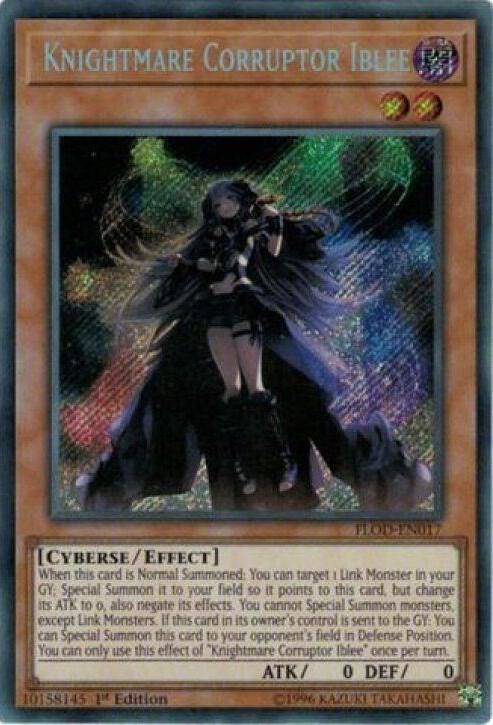 Knightmare Corruptor Iblee FLOD-EN017 card from Flames of Destruction