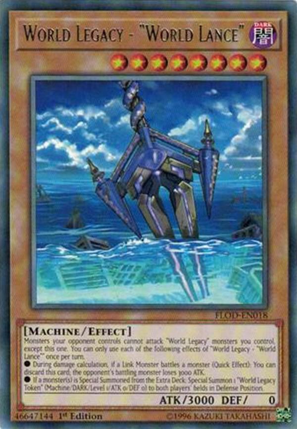 World Legacy - "World Lance" FLOD-EN018 card from Flames of Destruction