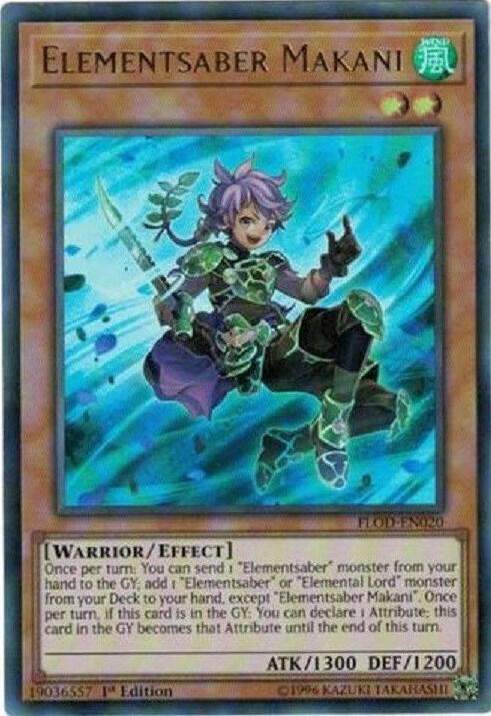 Elementsaber Makani FLOD-EN020 card from Flames of Destruction