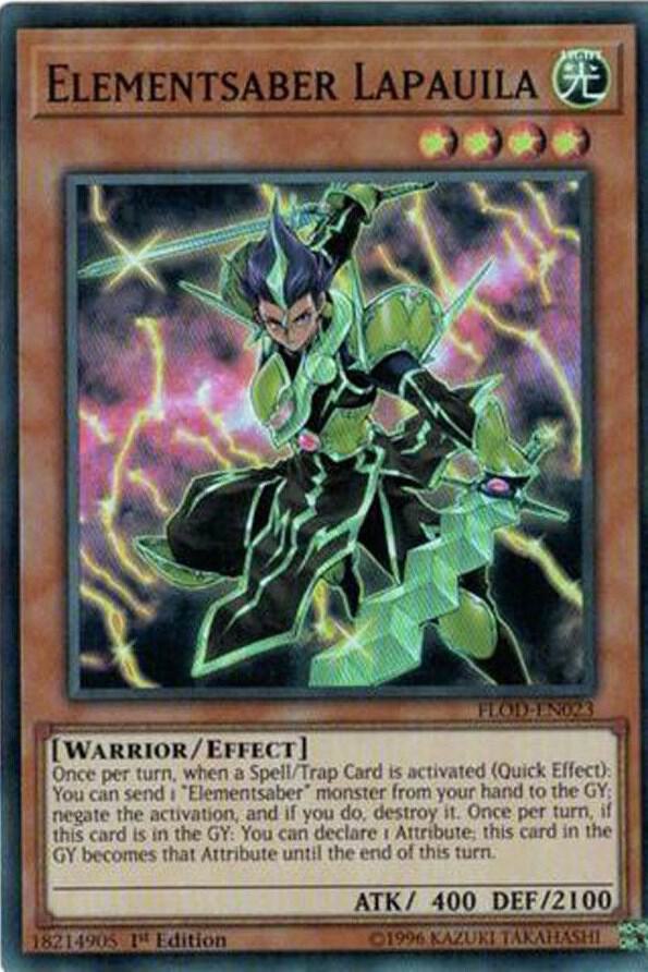 Elementsaber Lapauila FLOD-EN023 card from Flames of Destruction