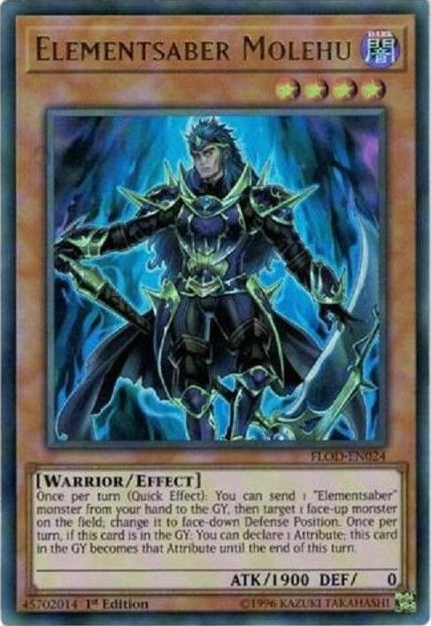 Elementsaber Molehu FLOD-EN024 card from Flames of Destruction